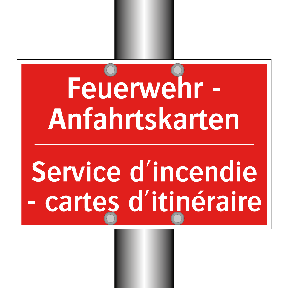 Feuerwehr - Anfahrtskarten - Service d'incendie - cartes d'itinéraire /.../