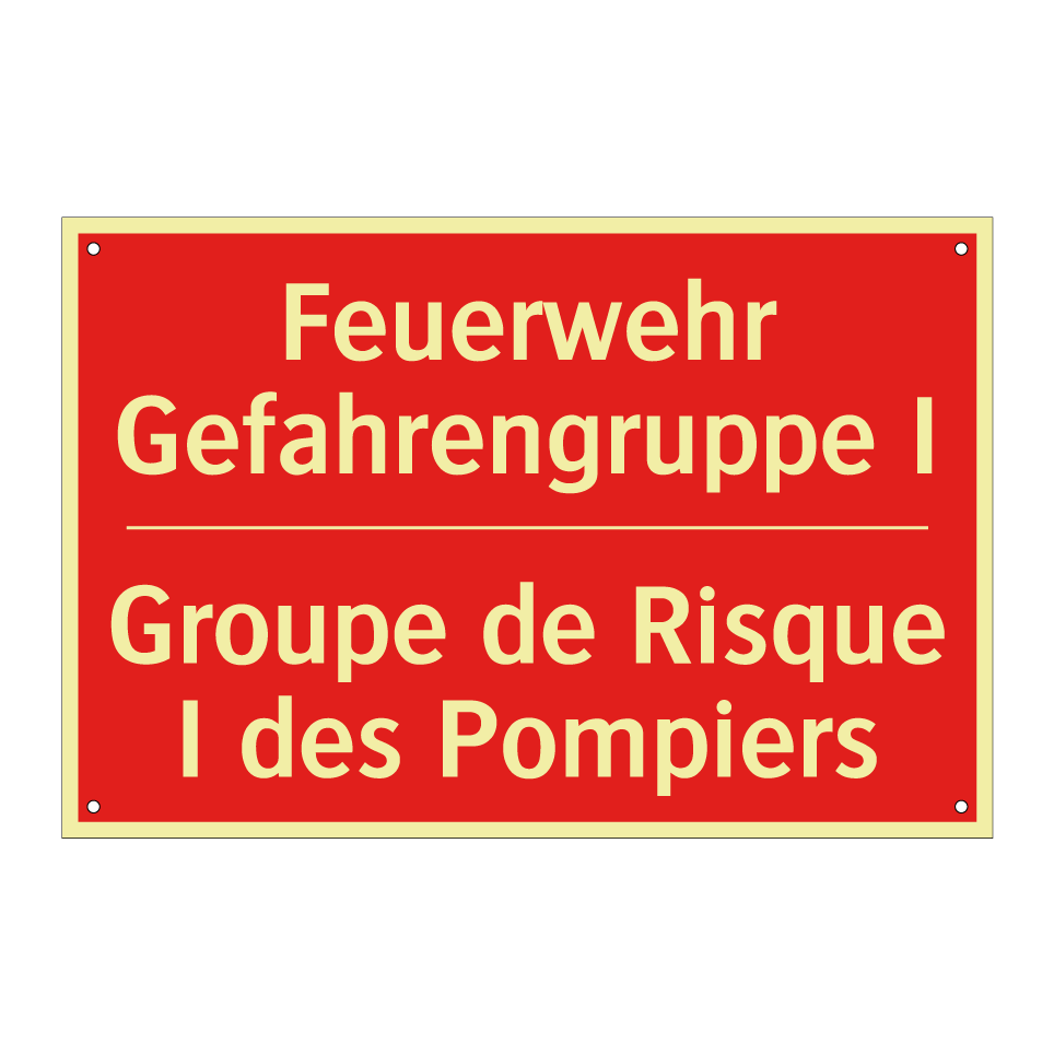 Feuerwehr Gefahrengruppe I - Groupe de Risque I des Pompiers /.../