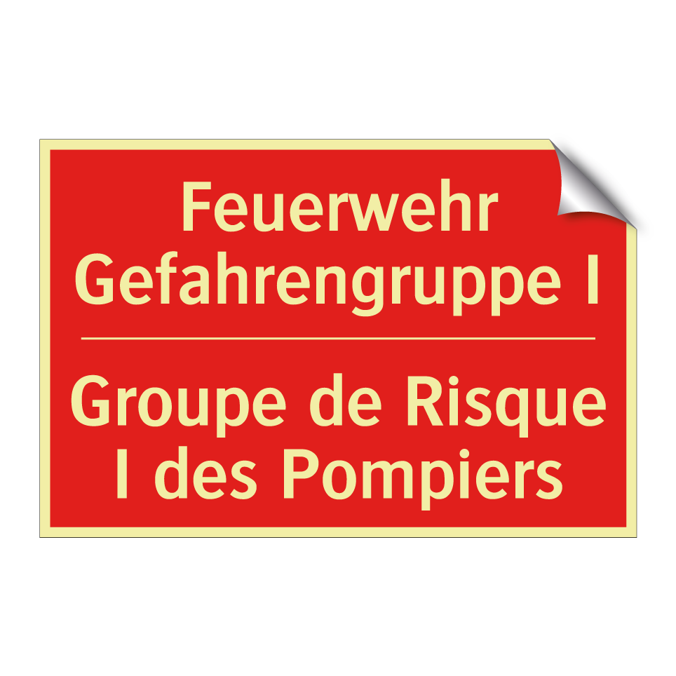 Feuerwehr Gefahrengruppe I - Groupe de Risque I des Pompiers /.../