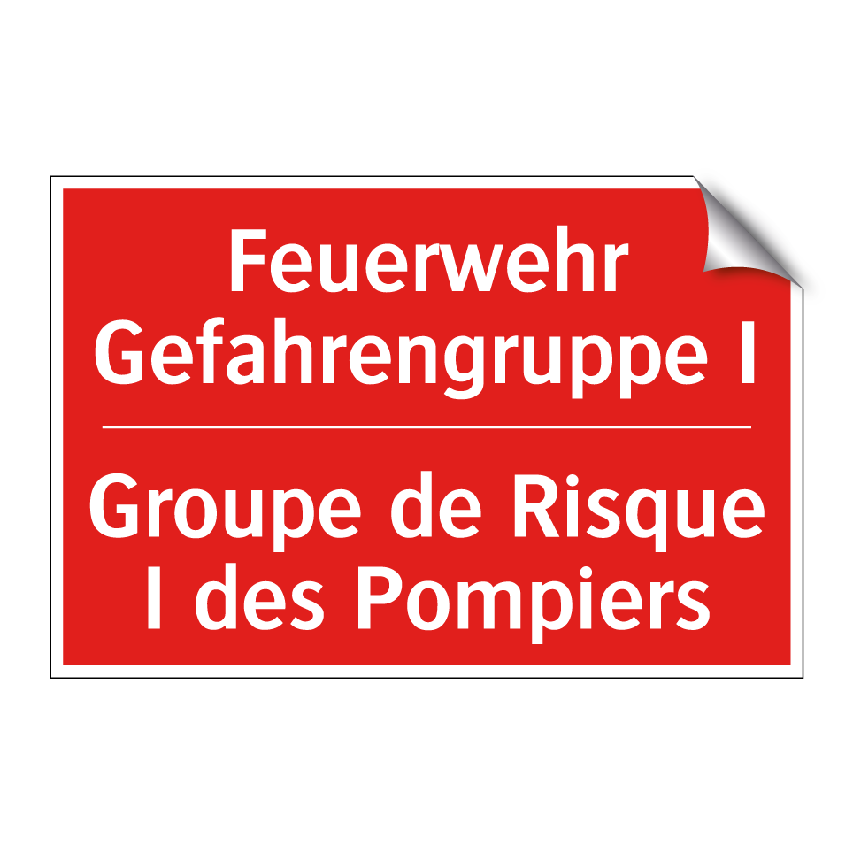 Feuerwehr Gefahrengruppe I - Groupe de Risque I des Pompiers /.../