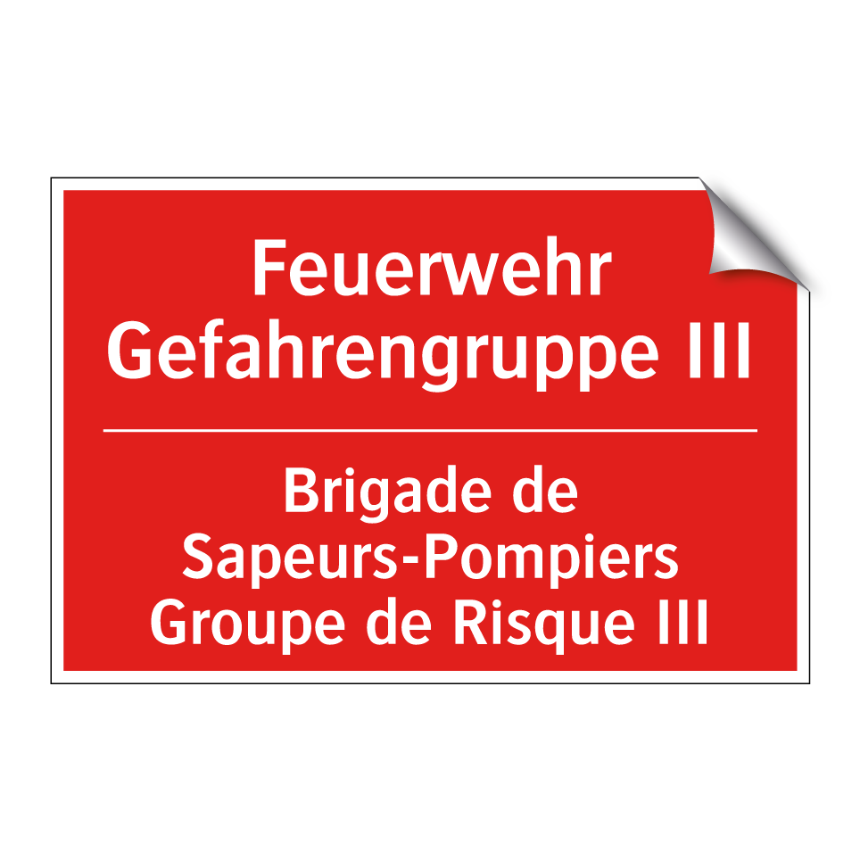 Feuerwehr Gefahrengruppe III - Brigade de Sapeurs-Pompiers Groupe  /.../