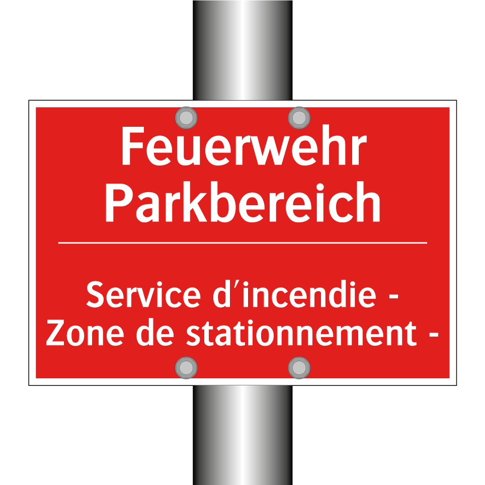 Feuerwehr Parkbereich - Service d'incendie - Zone de stationnement  /.../
