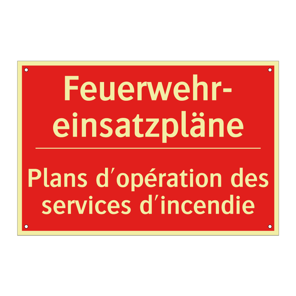 Feuerwehr- einsatzpläne - Plans d'opération des services  /.../