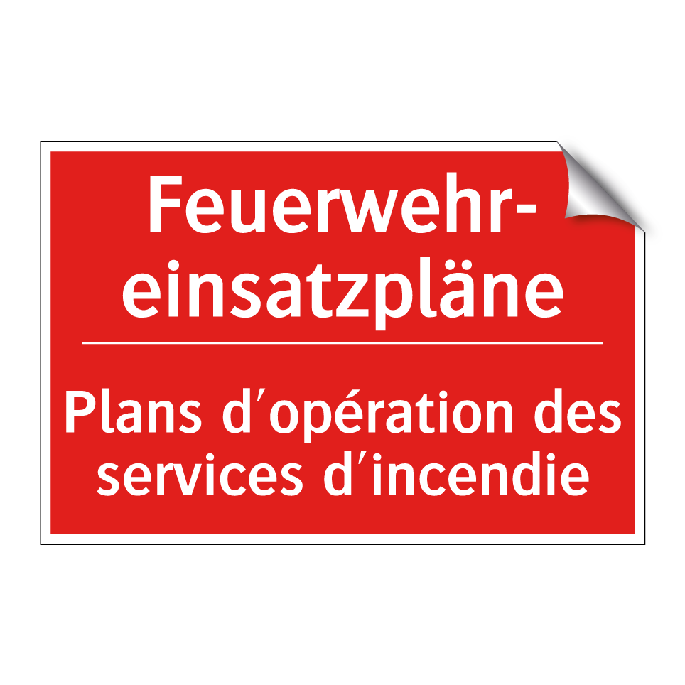 Feuerwehr- einsatzpläne - Plans d'opération des services  /.../