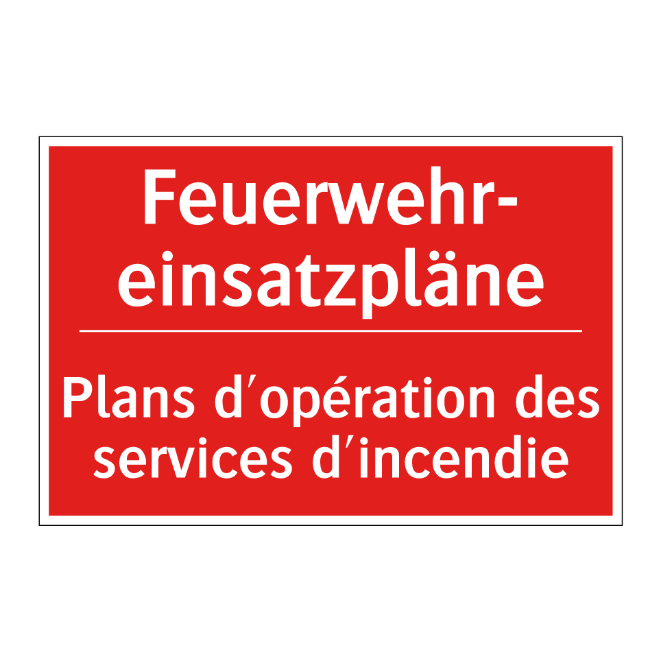 Feuerwehr- einsatzpläne - Plans d'opération des services  /.../