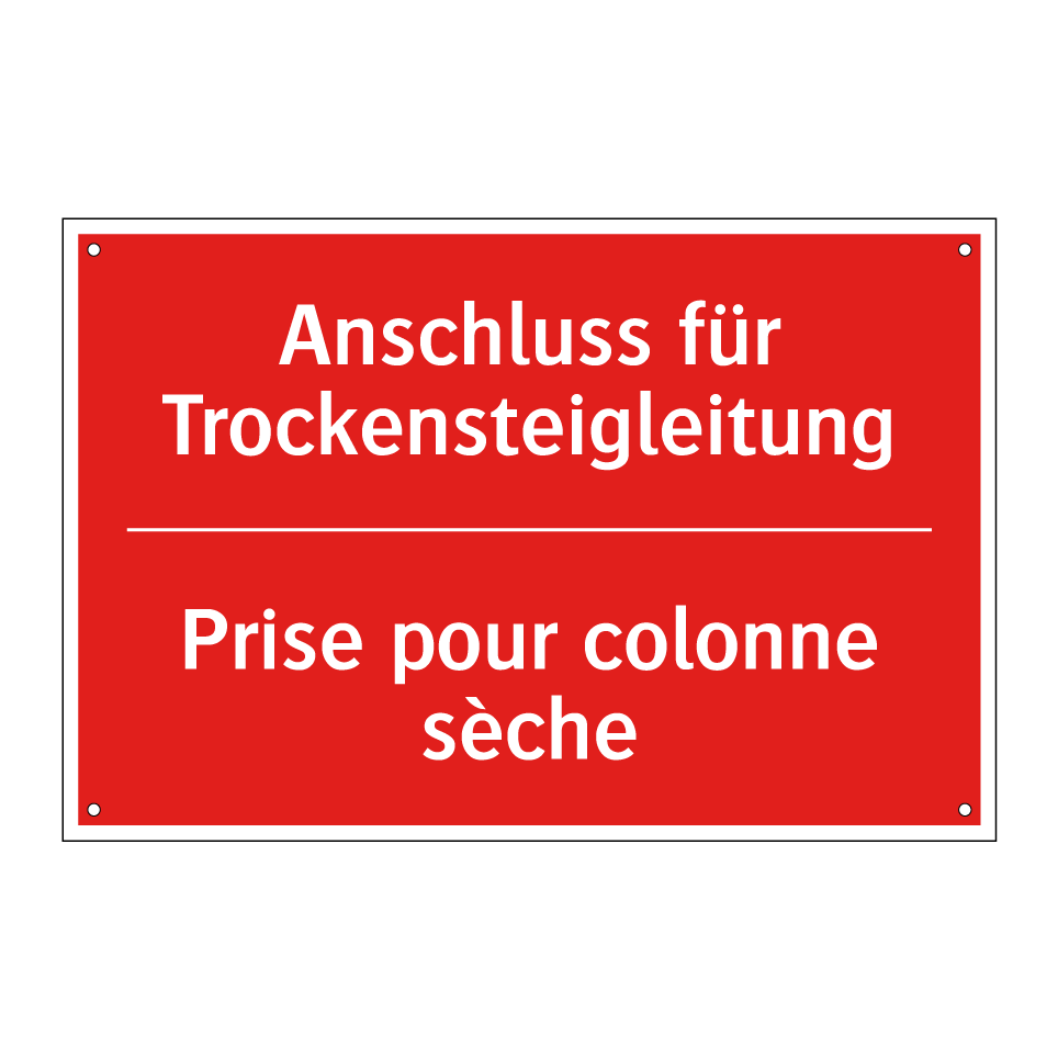 Anschluss für Trockensteigleitung /.../ - Prise pour colonne sèche