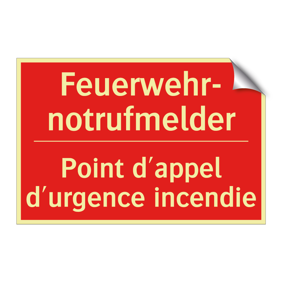 Feuerwehr- notrufmelder - Point d'appel d'urgence incendie /.../