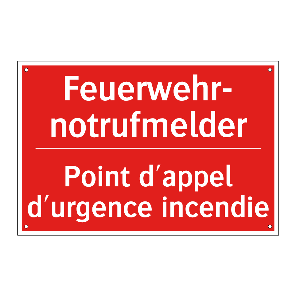 Feuerwehr- notrufmelder - Point d'appel d'urgence incendie /.../
