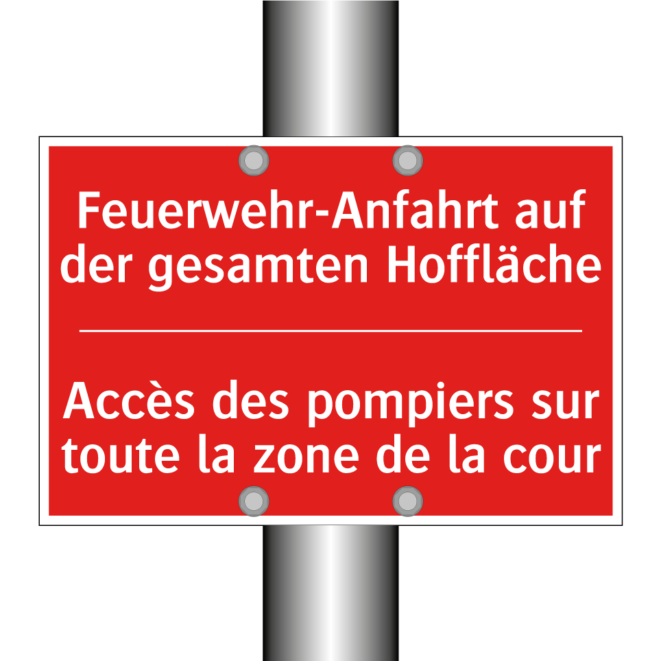 Feuerwehr-Anfahrt auf der gesamten  /.../ - Accès des pompiers sur toute la  /.../