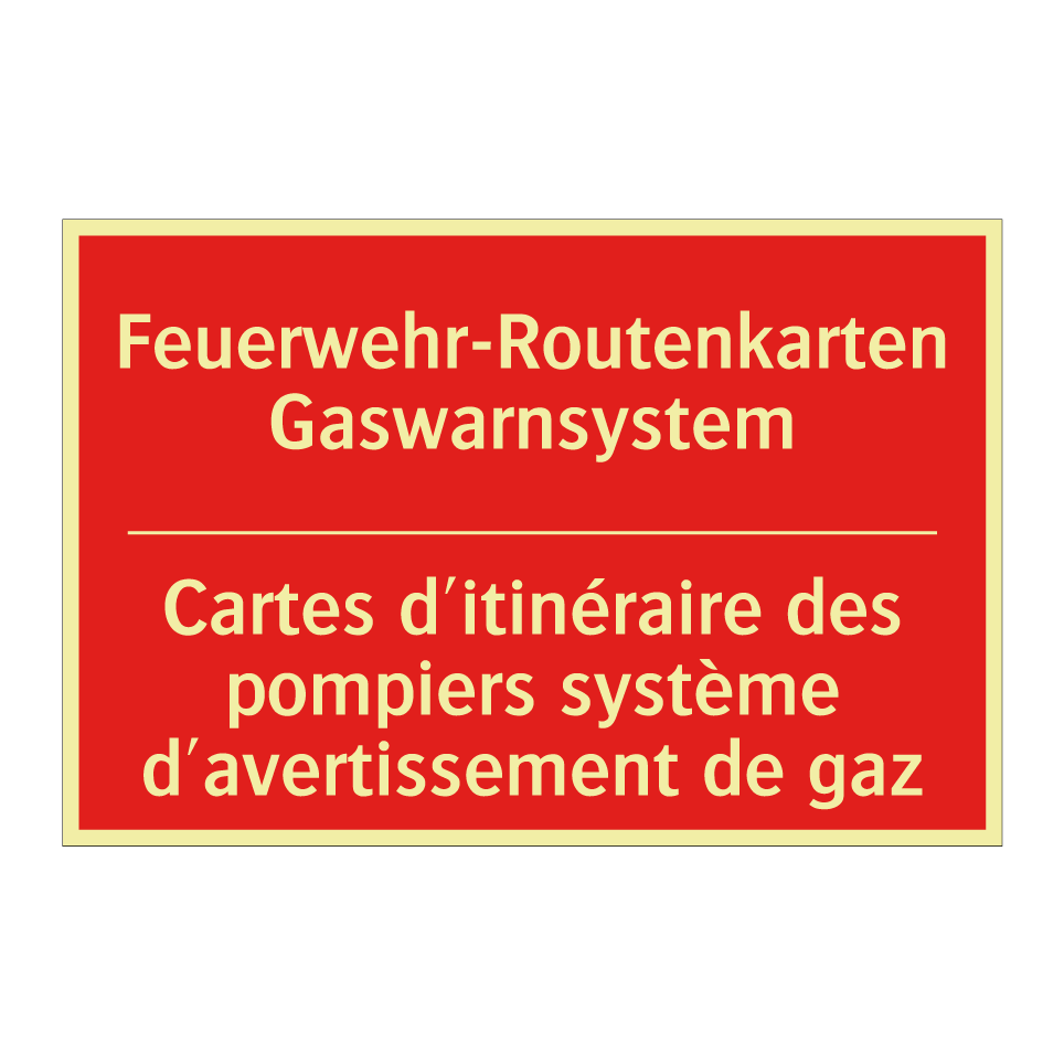 Feuerwehr-Routenkarten Gaswarnsystem /.../ - Cartes d'itinéraire des pompiers  /.../
