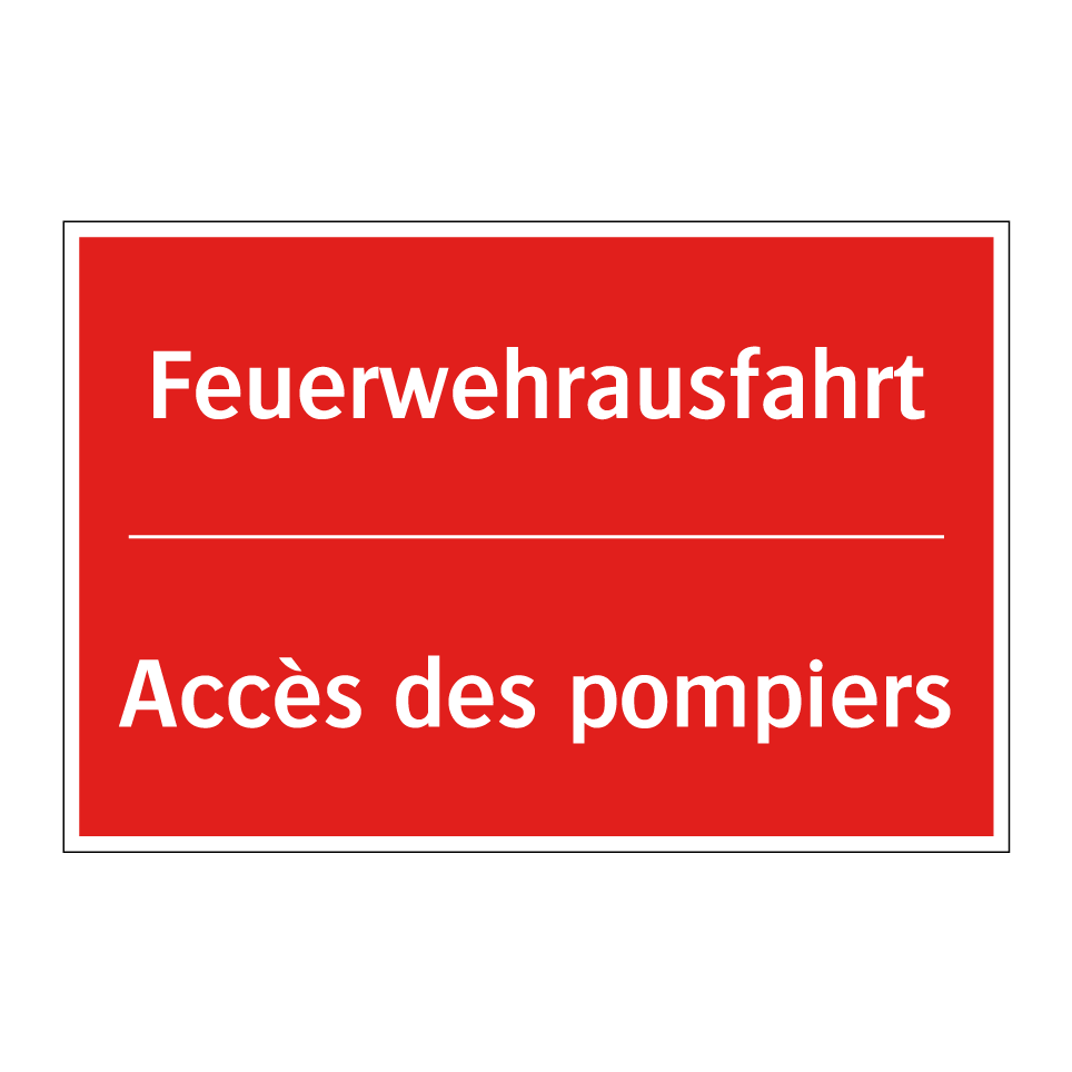 Feuerwehrausfahrt - Accès des pompiers