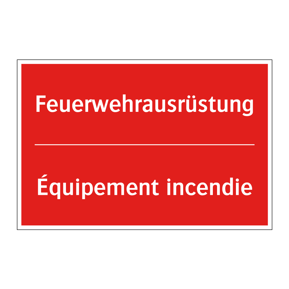 Feuerwehrausrüstung - Équipement incendie