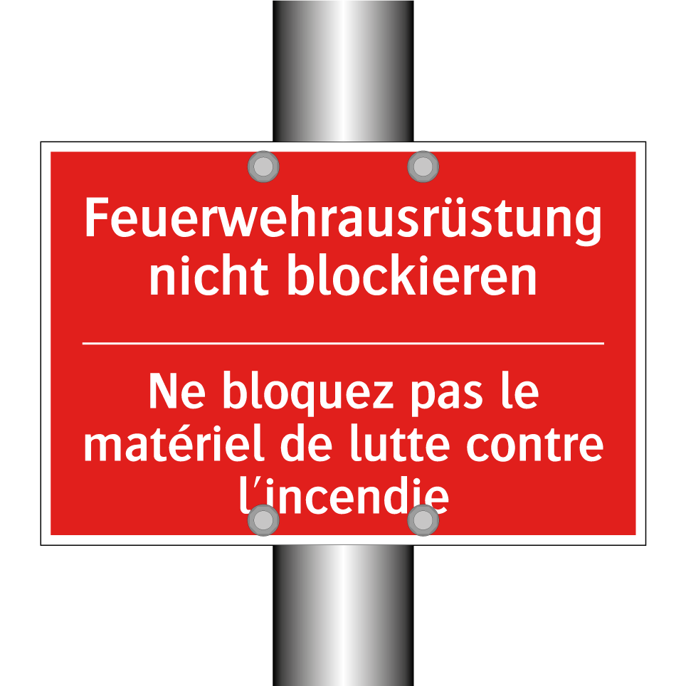 Feuerwehrausrüstung nicht blockieren /.../ - Ne bloquez pas le matériel de  /.../