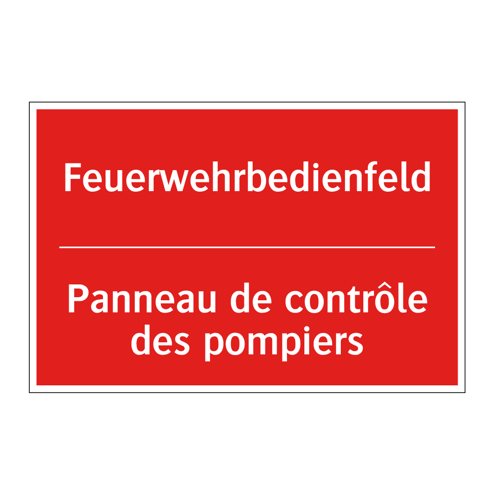 Feuerwehrbedienfeld - Panneau de contrôle des pompiers /.../