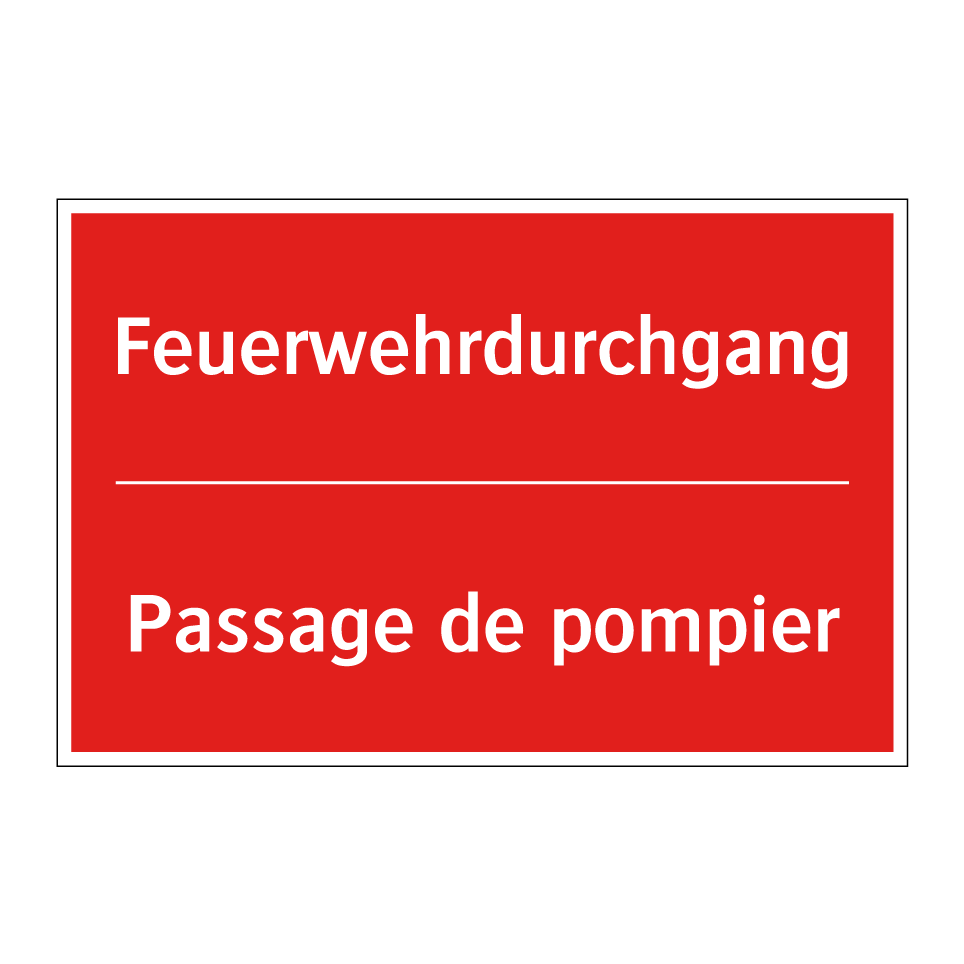 Feuerwehrdurchgang - Passage de pompier