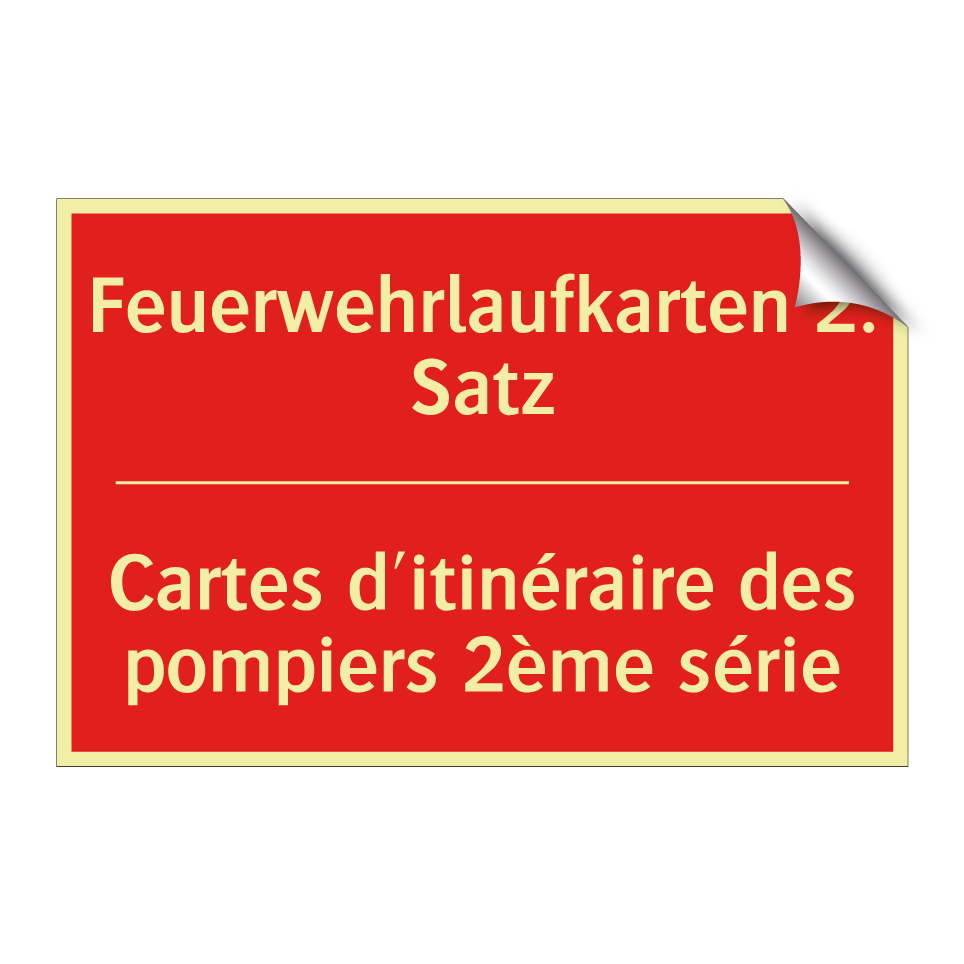 Feuerwehrlaufkarten 2. Satz - Cartes d'itinéraire des pompiers  /.../