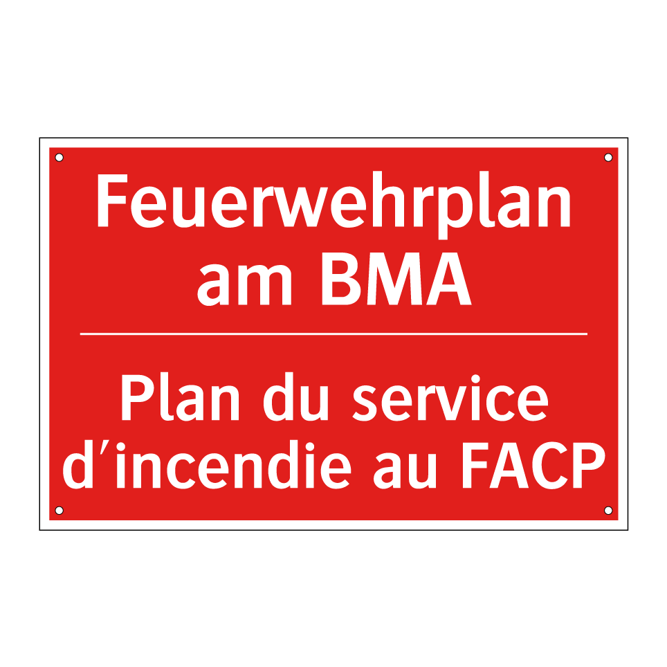 Feuerwehrplan am BMA - Plan du service d'incendie au  /.../