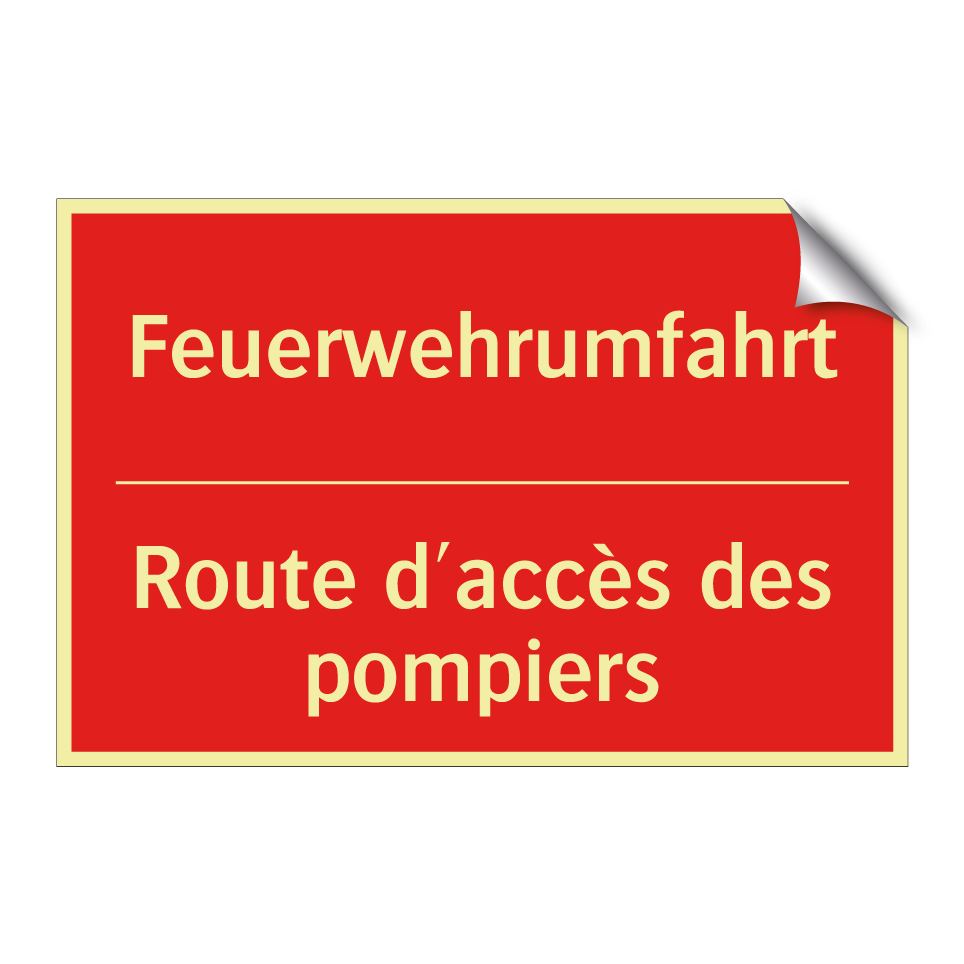 Feuerwehrumfahrt - Route d'accès des pompiers