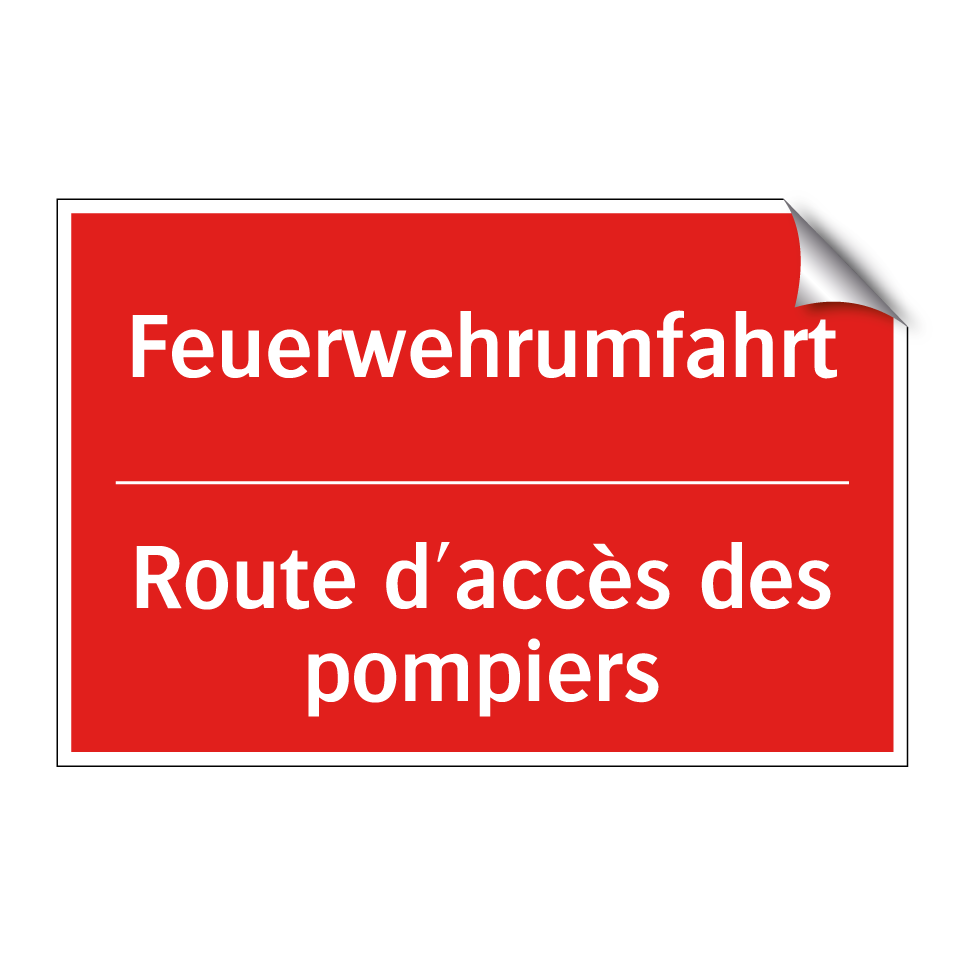 Feuerwehrumfahrt - Route d'accès des pompiers