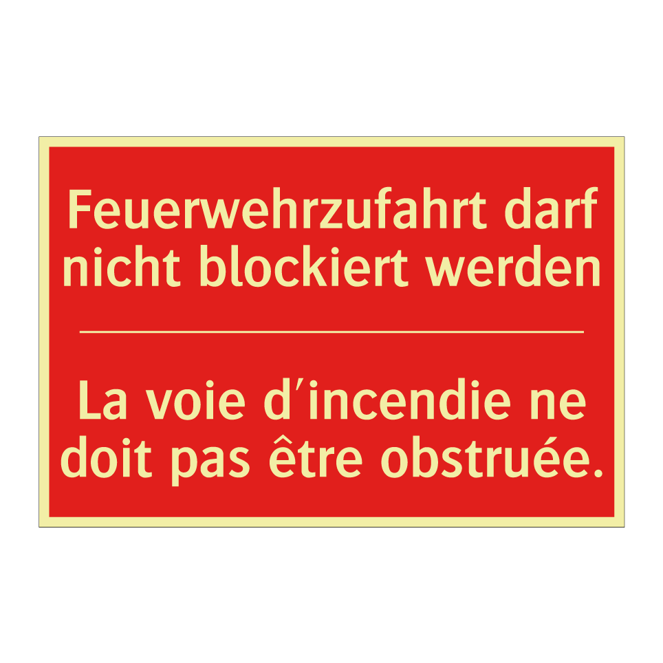 Feuerwehrzufahrt darf nicht blockiert  /.../ - La voie d'incendie ne doit pas  /.../