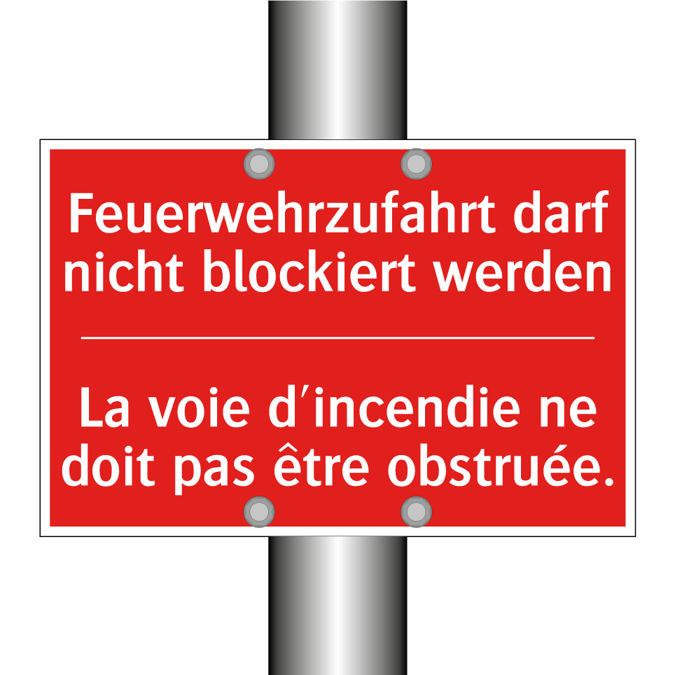 Feuerwehrzufahrt darf nicht blockiert  /.../ - La voie d'incendie ne doit pas  /.../