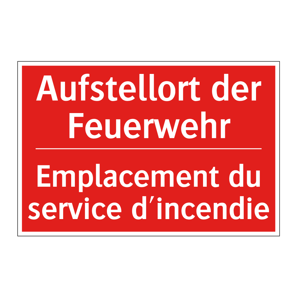 Aufstellort der Feuerwehr - Emplacement du service d'incendie /.../