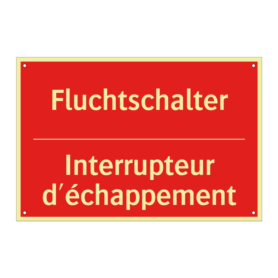 Fluchtschalter - Interrupteur d'échappement