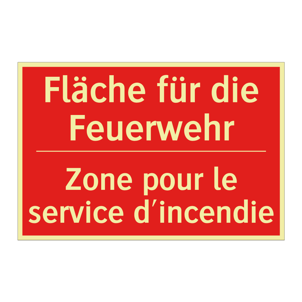 Fläche für die Feuerwehr - Zone pour le service d'incendie /.../