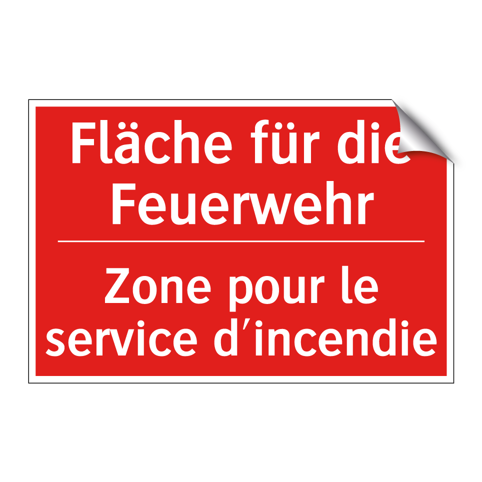 Fläche für die Feuerwehr - Zone pour le service d'incendie /.../