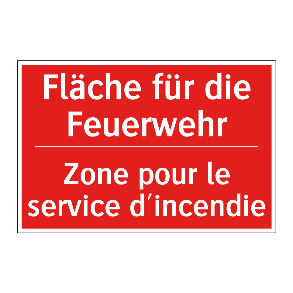Fläche für die Feuerwehr - Zone pour le service d'incendie /.../
