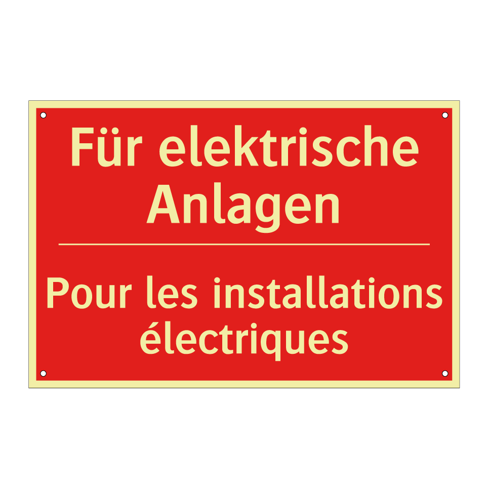 Für elektrische Anlagen - Pour les installations électriques /.../