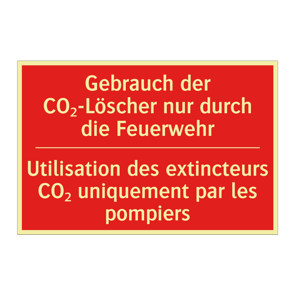 Gebrauch der CO₂-Löscher nur durch  /.../ - Utilisation des extincteurs CO₂  /.../