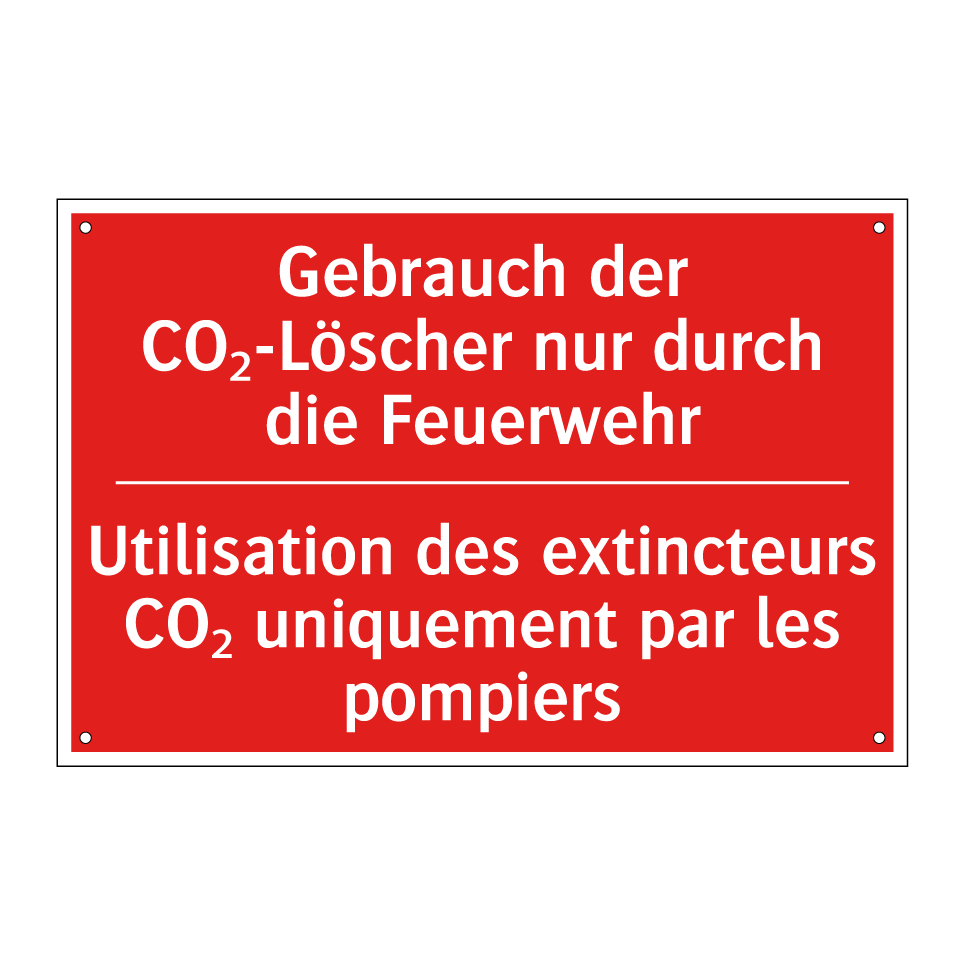 Gebrauch der CO₂-Löscher nur durch  /.../ - Utilisation des extincteurs CO₂  /.../