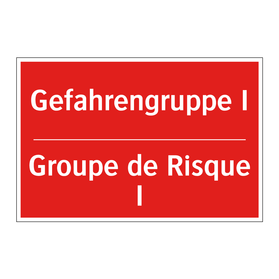 Gefahrengruppe I - Groupe de Risque I
