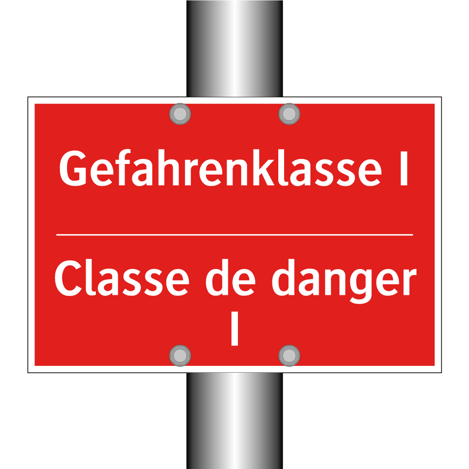 Gefahrenklasse I - Classe de danger I