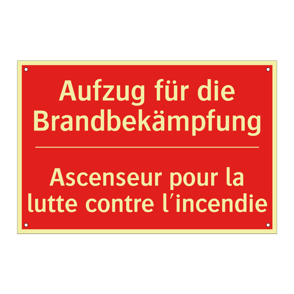 Aufzug für die Brandbekämpfung - Ascenseur pour la lutte contre  /.../