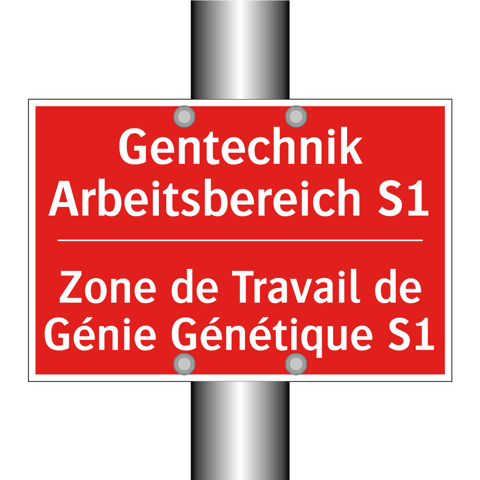 Gentechnik Arbeitsbereich S1 - Zone de Travail de Génie Génétique  /.../