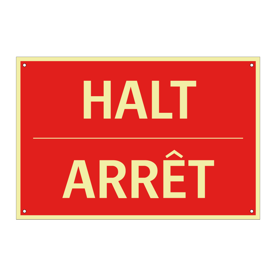 HALT - ARRÊT