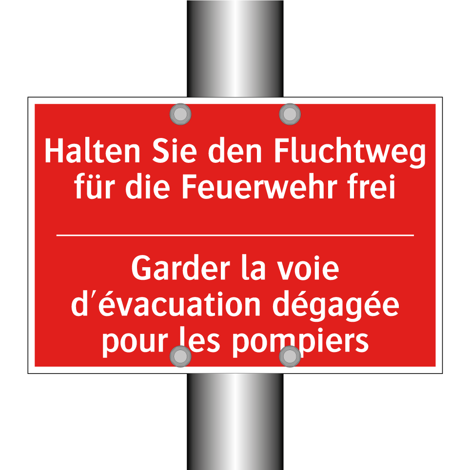 Halten Sie den Fluchtweg für die  /.../ - Garder la voie d'évacuation dégagée  /.../