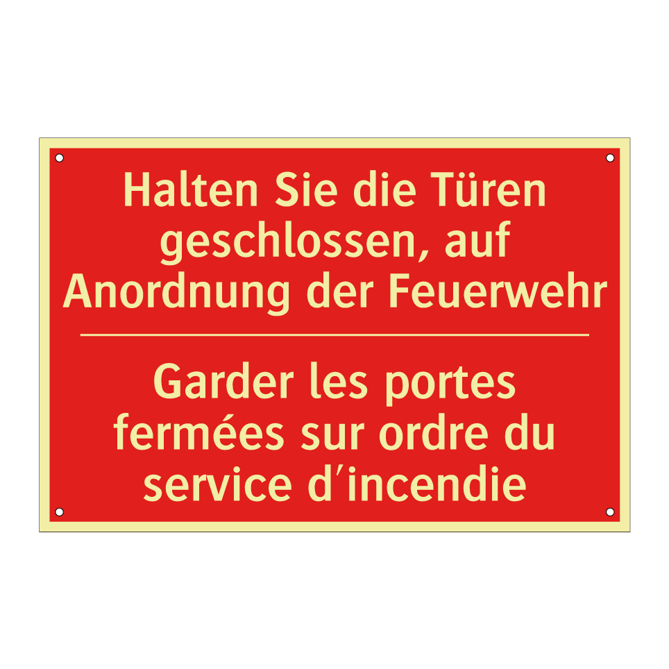 Halten Sie die Türen geschlossen,  /.../ - Garder les portes fermées sur  /.../