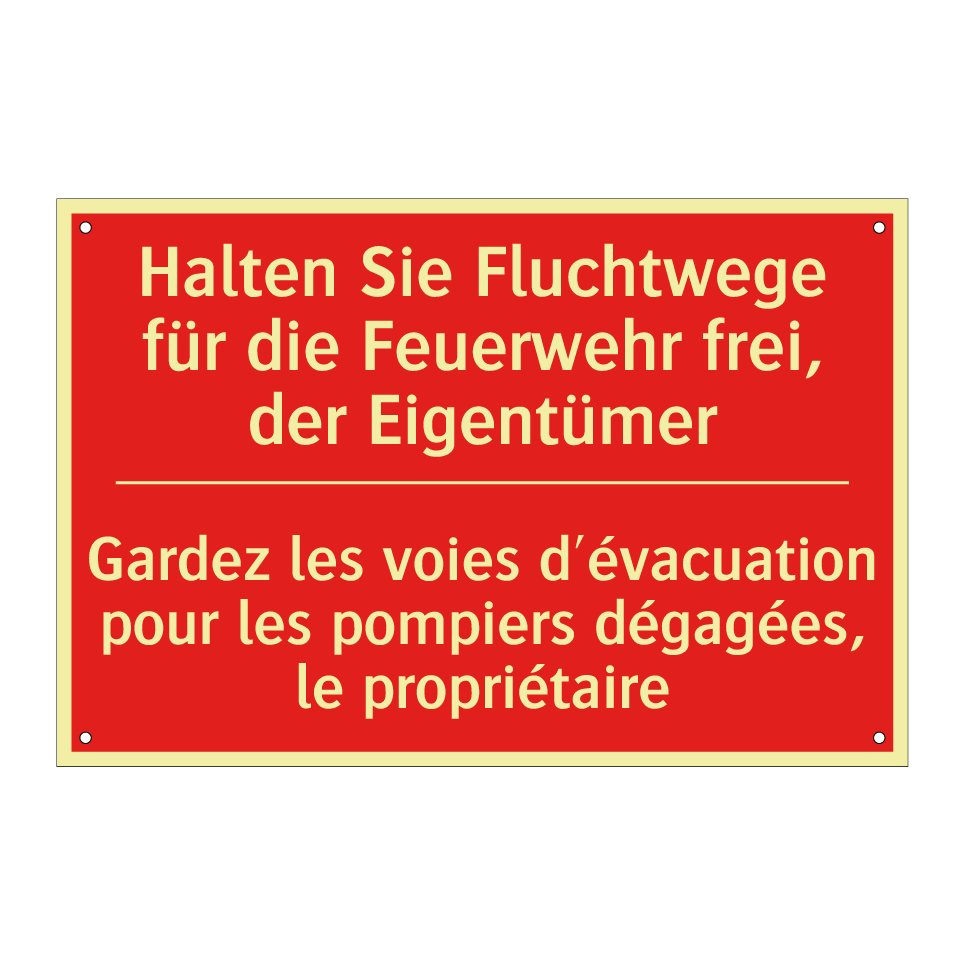 Halten Sie Fluchtwege für die  /.../ - Gardez les voies d'évacuation  /.../