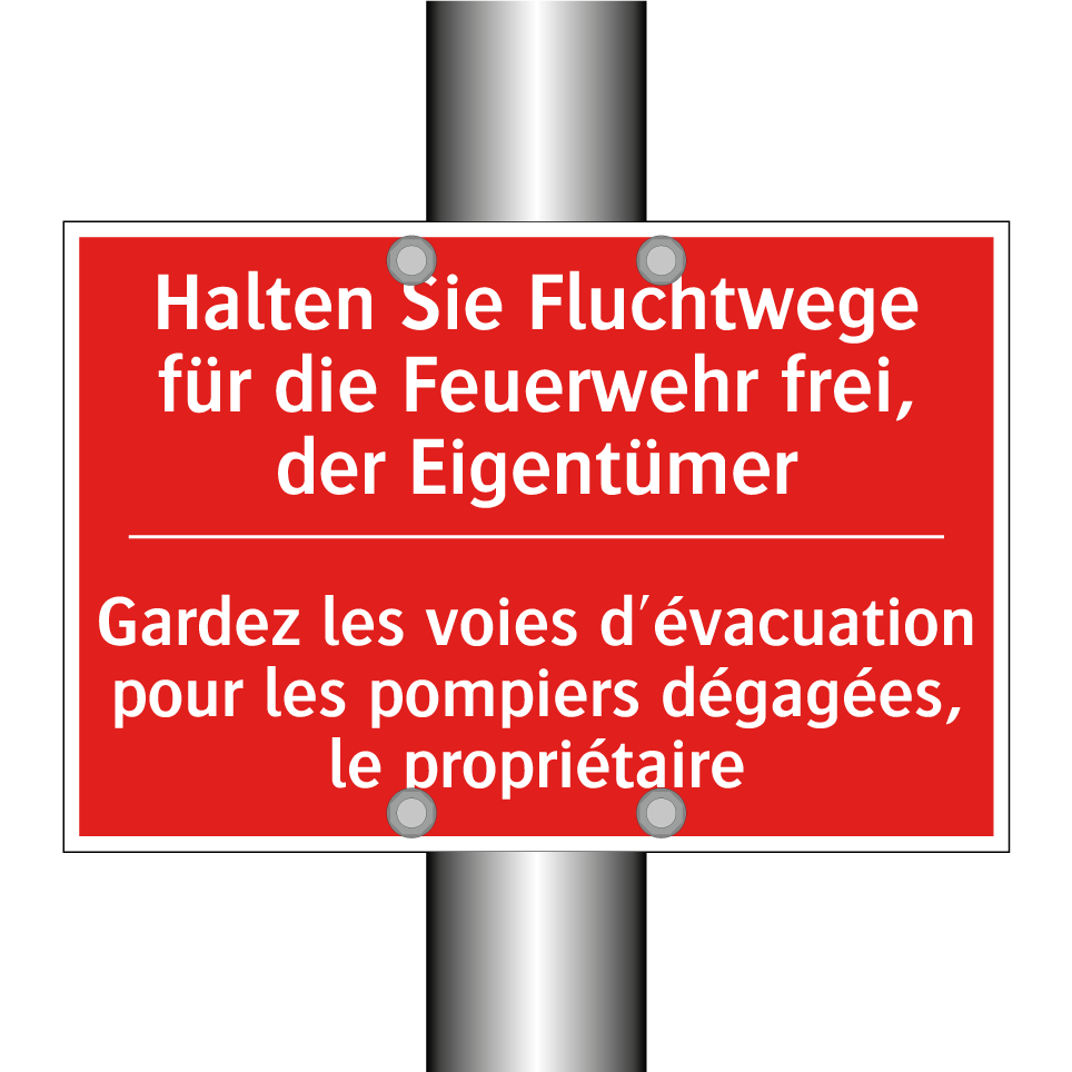 Halten Sie Fluchtwege für die  /.../ - Gardez les voies d'évacuation  /.../
