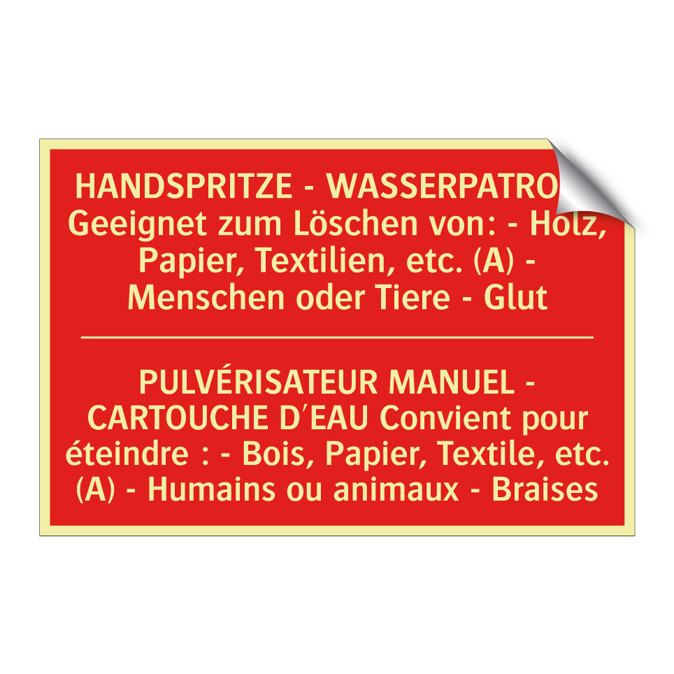 HANDSPRITZE - WASSERPATRONE Geeignet  /.../ - PULVÉRISATEUR MANUEL - CARTOUCHE  /.../