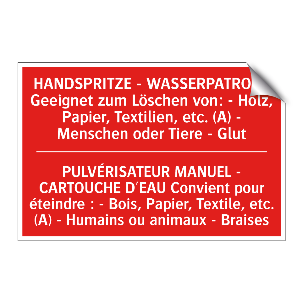 HANDSPRITZE - WASSERPATRONE Geeignet  /.../ - PULVÉRISATEUR MANUEL - CARTOUCHE  /.../