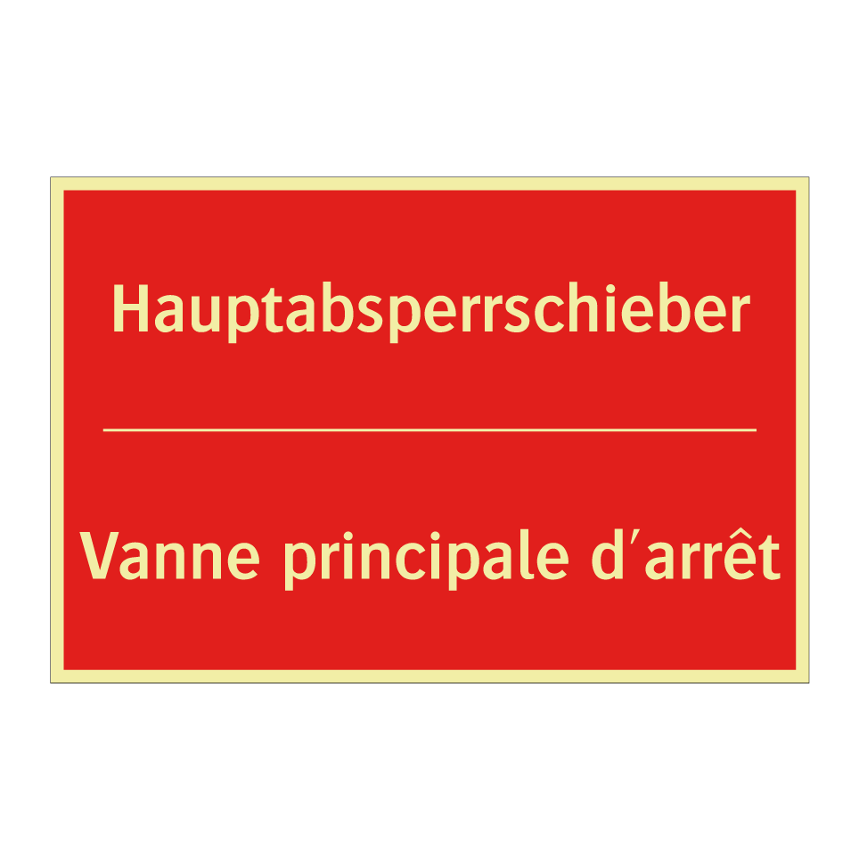 Hauptabsperrschieber - Vanne principale d'arrêt
