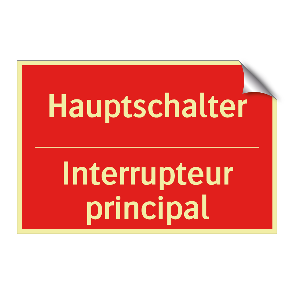 Hauptschalter - Interrupteur principal