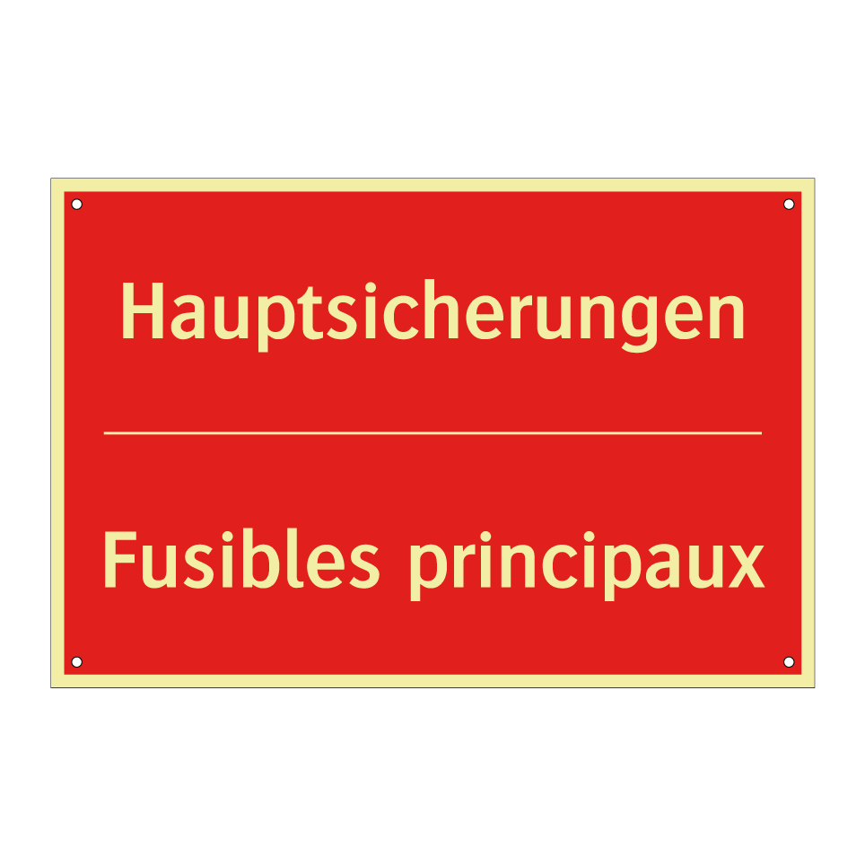Hauptsicherungen - Fusibles principaux