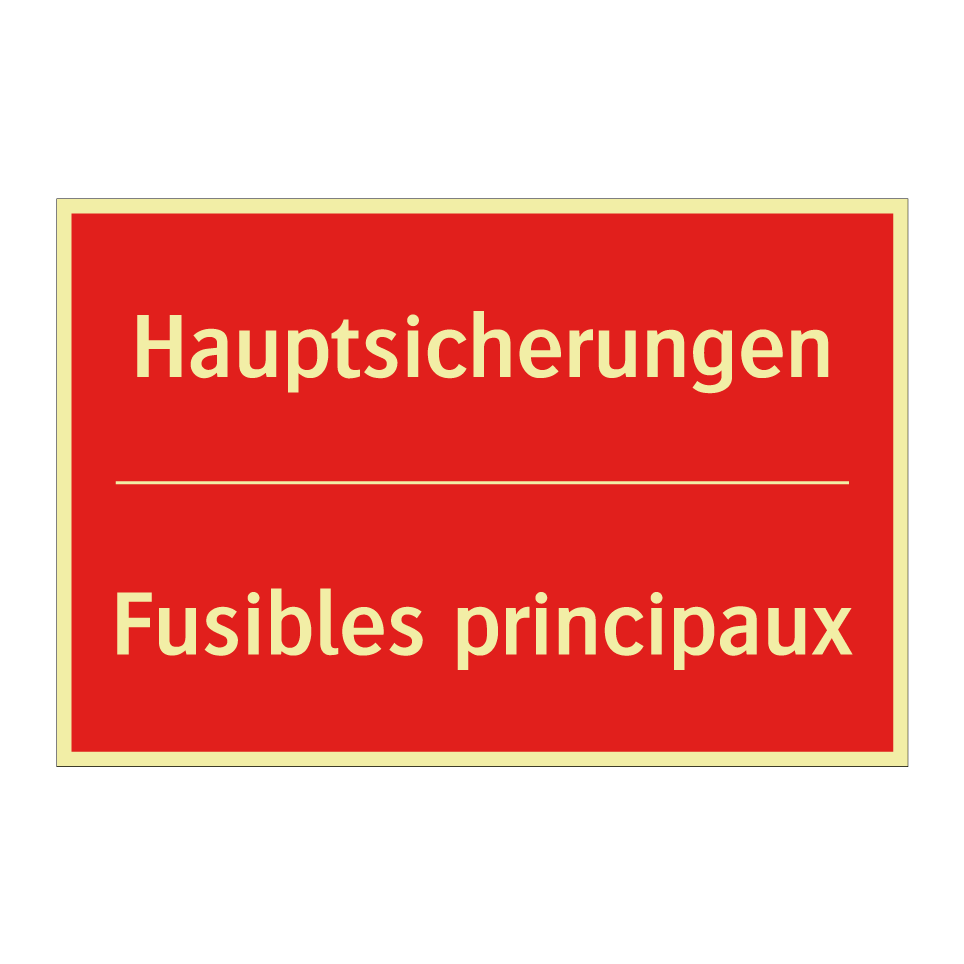 Hauptsicherungen - Fusibles principaux