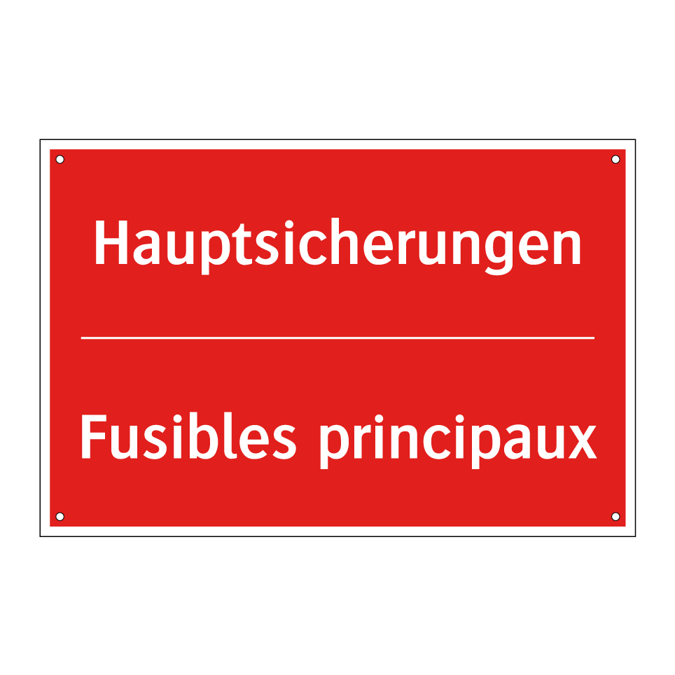 Hauptsicherungen - Fusibles principaux