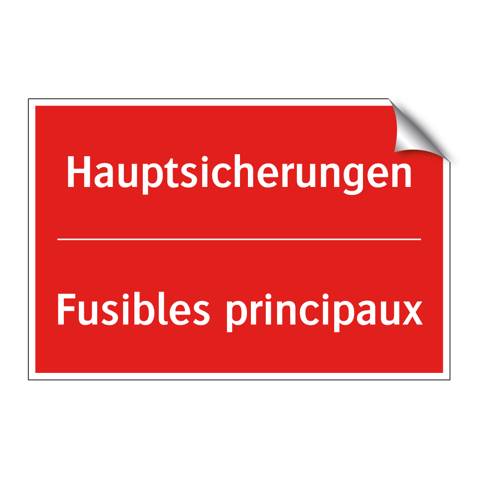 Hauptsicherungen - Fusibles principaux